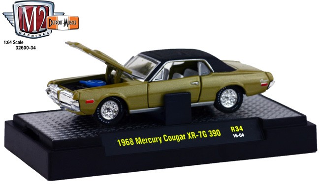 1968 '68 1/2 MERCURY COUGAR R-CODE R48 M2 MACHINES DETROIT MUSCLE DIECAST 2019 