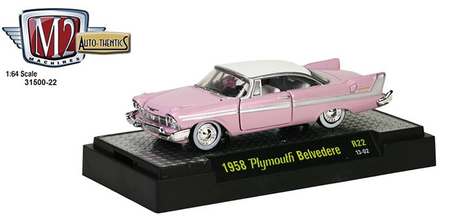 M2 Machines Auto Thentics Release 51 1958 Plymouth Belvedere Car R51