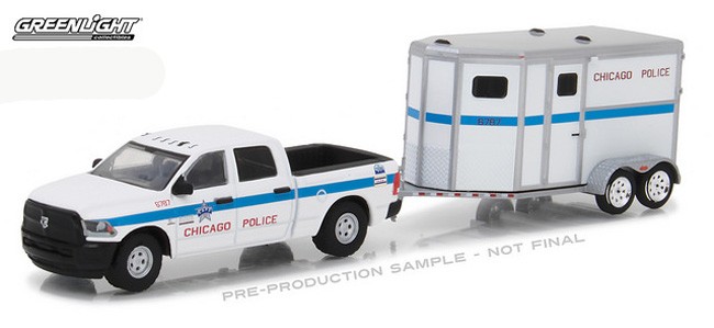 GREENLIGHT 2017 RAM 2500 AND HORSE TRAILER CHICARO POLICE MOUNTED PATROL
