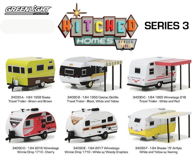 Greenlight Hitched Homes 1959 Siesta Travel Trailer 34060-B 