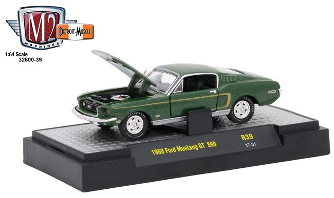 1/64th M2 Machines Detroit Muscle R37 1968 Ford Mustang Fastback 2+2 200 Blue 