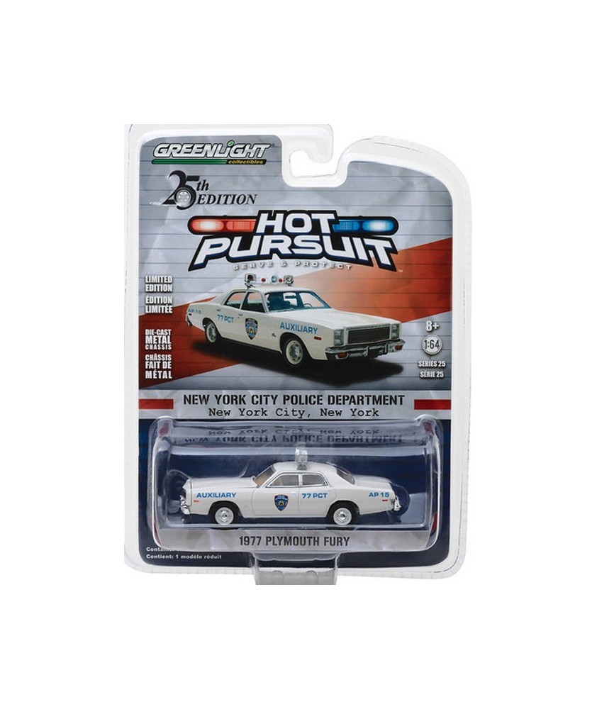 Greenlight Hot Pursuit Series 25 - 1977 Plymouth Fury NYPD