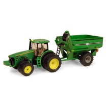 John Deere 8320R Tractor with J&M Grain Cart