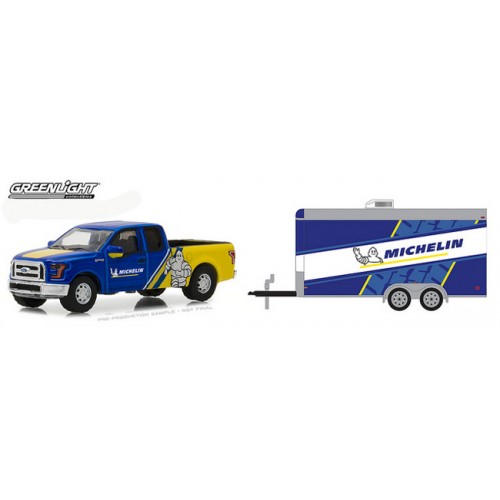 Greenlight Hitch and Tow Series 13 - 2016 Ford F-150 and Racing Trailer