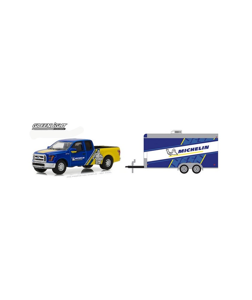 Greenlight Hitch and Tow Series 13 - 2016 Ford F-150 and Racing Trailer