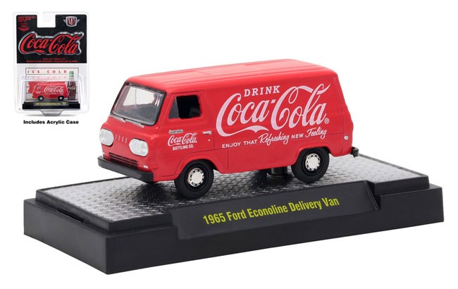 1/64 Coca-Cola Release 1-1965 Ford Econoline Delivery Van Red withCoca-Cola logo M2 Machines Coca Cola New M2 Machines 1:64 