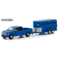 Greenlight Hitch and Tow Series 14 - 2016 Ford F-150 with Livestock Trailer