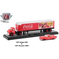 M2 Machines Coca-Cola Haulers - 1957 Dodge COE and 1957 Chrylers 300C
