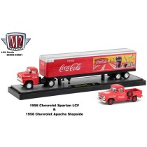 M2 Machines Coca-Cola Haulers - 1958 Chevy Spartan LCF and 1958 Chevy Apache