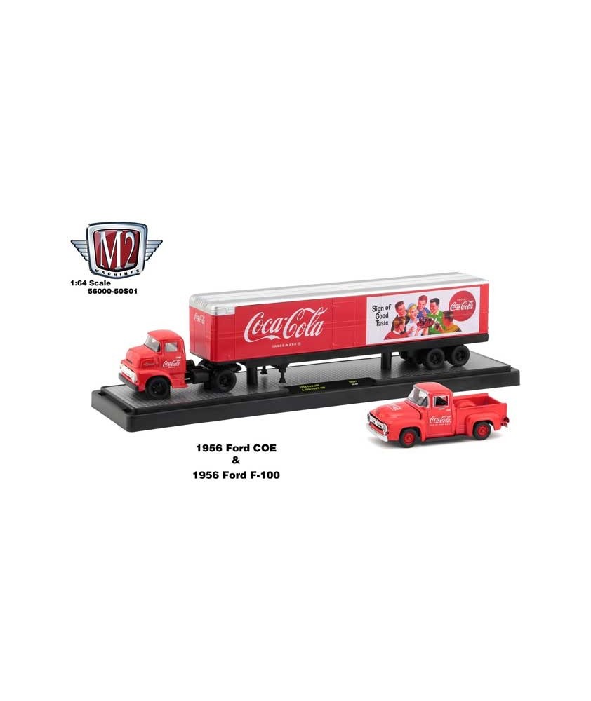 M2 Machines Coca-Cola Haulers - 1956 Ford COE and 1956 Ford F-100