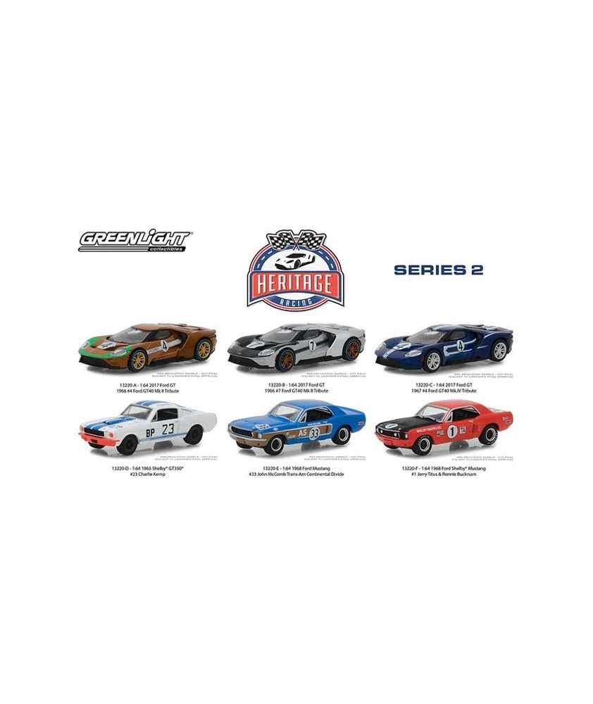 Greenlight Ford Racing Heritage Series 2 - Six Car Set