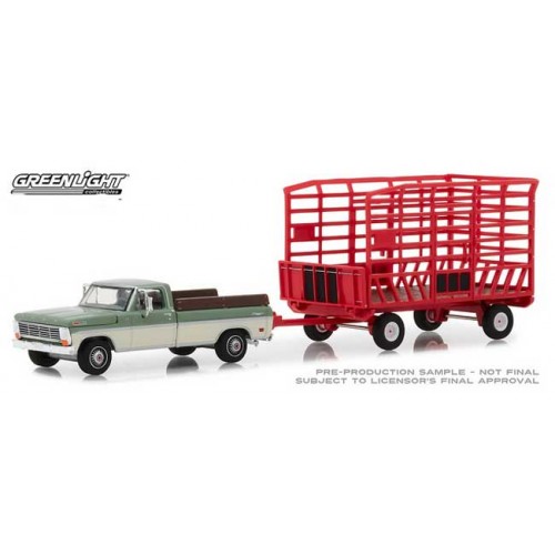 Greenlight Hitch and Tow Series 15 - 1969 Ford F-100 with Bale Throw Wagon