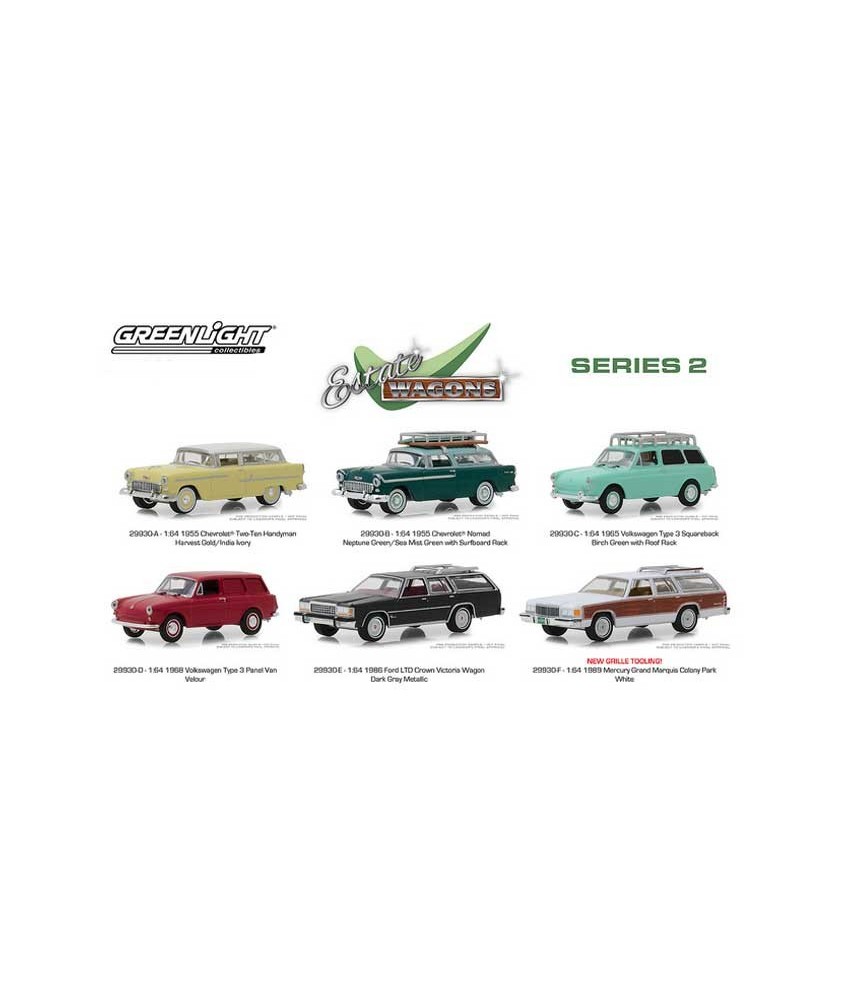 Greenlight Estate Wagons Series 2 - Six Car Set