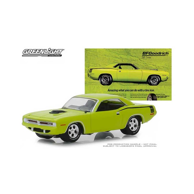 Green 1970 Plymouth HEMI Cuda BF Goodrich Hobby Greenlight Diecast 1 64 for sale online