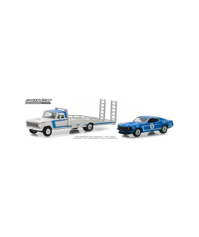 Greenlight HD Trucks Series 15 - 1969 Ford F350 Ramp Truck with 1969 Ford Mustang