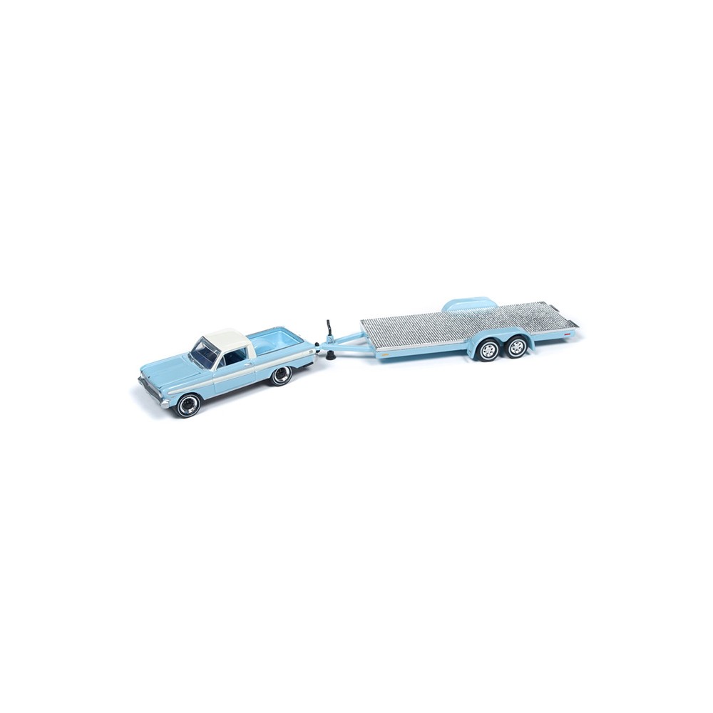 JLDT009 New Johnny Lightning 50 Years Truck and Trailer 1964 Ford Ranchero wi