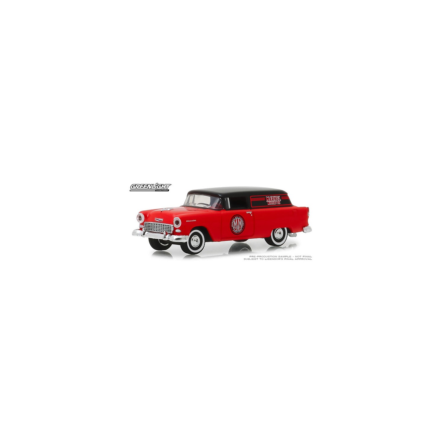 Details about   1/64 GREENLIGHT BLUE COLLAR 1955 CHEVROLET SEDAN DELIVERY MARVEL MYSTERY OIL RED 