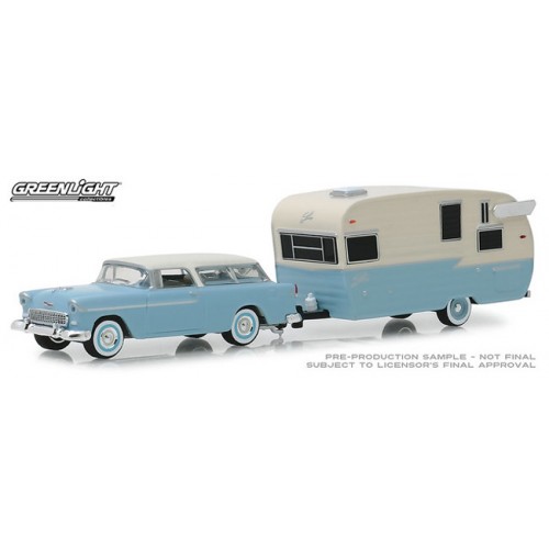 Greenlight Hitch and Tow Series 16 - 1955 Chevy Nomad with Shasta Airflyte