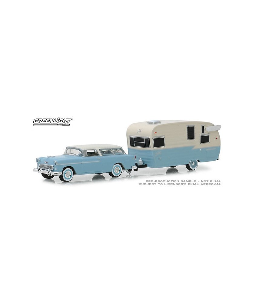 Greenlight Hitch and Tow Series 16 - 1955 Chevy Nomad with Shasta Airflyte