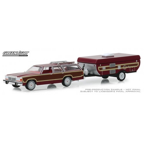 Greenlight Hitch and Tow Series 16 - 1981 Ford LTD Country Squire with Pop Up Camper