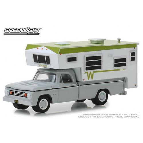 Greenlight Hobby Exclusive - 1966 Dodge D-100 with Slide-In Camper