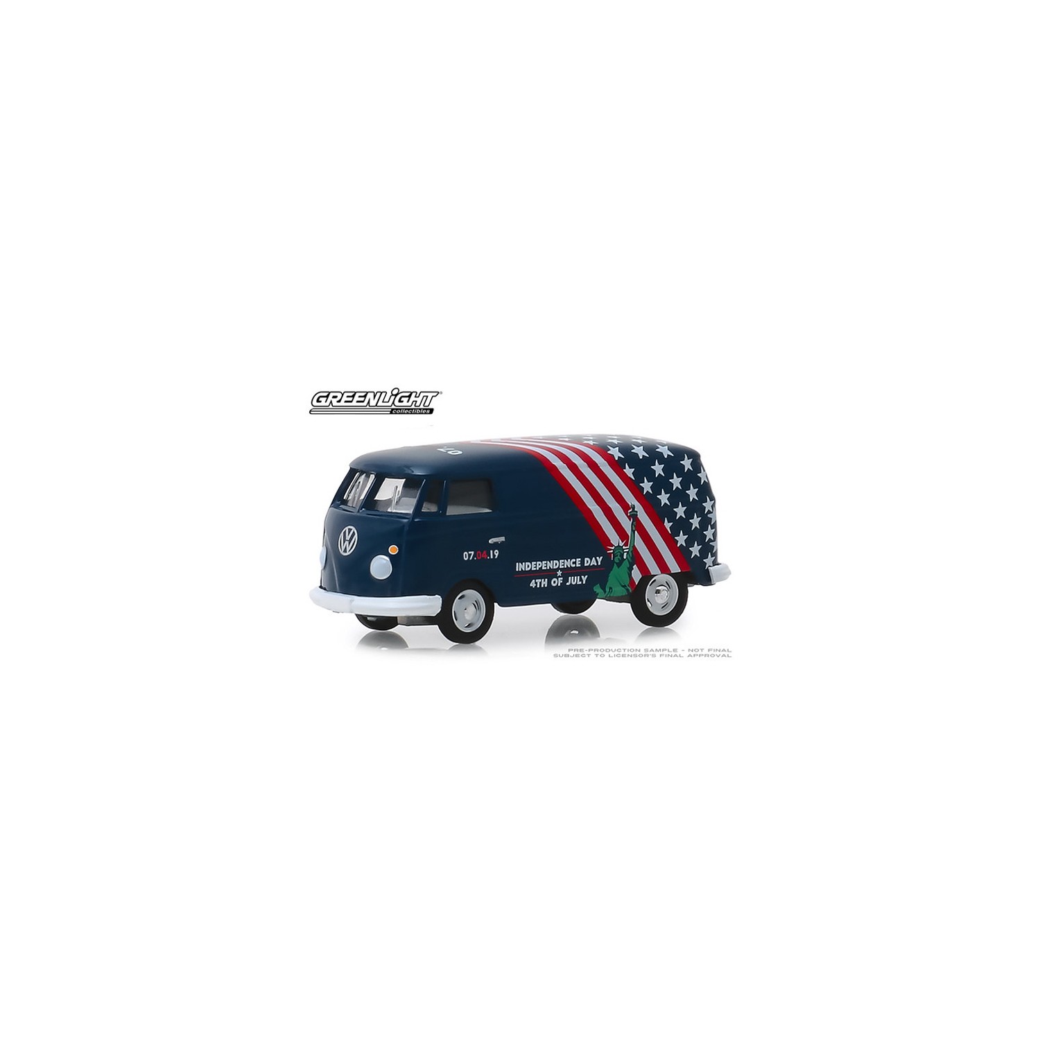 GREENLIGHT  2019 INDEPENDENCE DAY 4TH OF JULY VOLKSWAGON T2 PANEL VAN