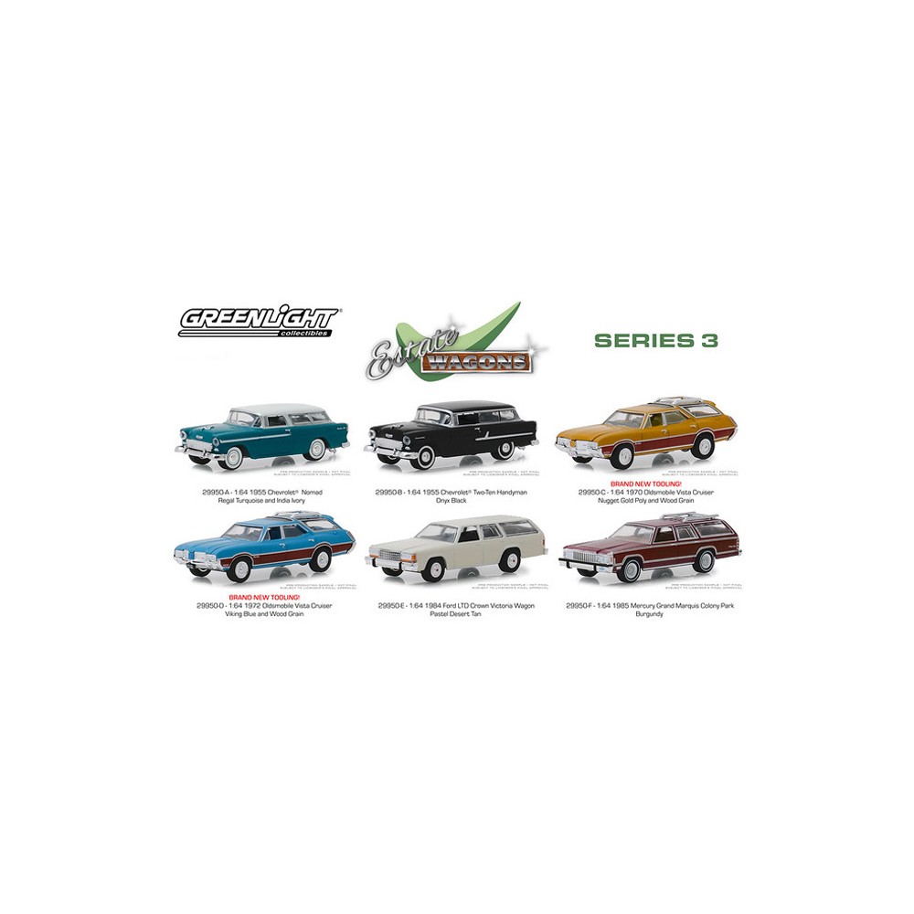 Greenlight Estate Wagons Series 3 - Six Car Set