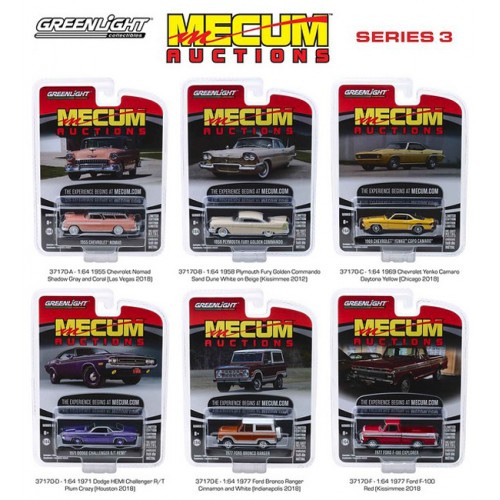 Greenlight Mecum Auctions Series 3 - Six Car Set