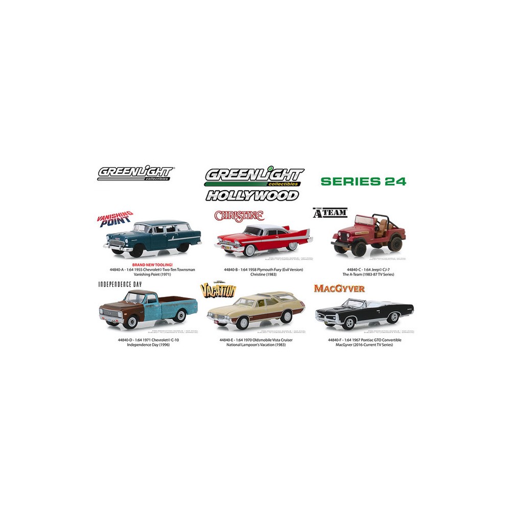 Greenlight Hollywood Series 24 - Six Car Set