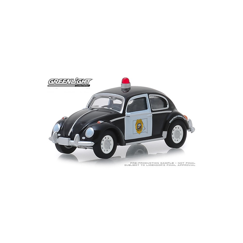 GREENLIGHT 29940 F CLASSIC VW VOLKSWAGEN BEETLE POLICE CAR 1/64 BLACK WHITE 