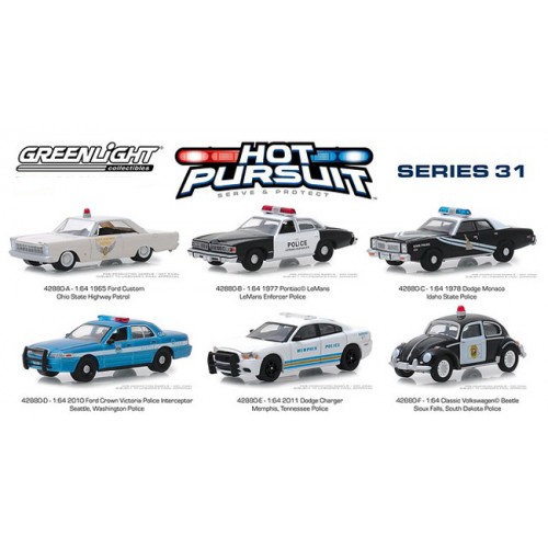 Greenlight Hot Pursuit Series 31 -  Six Car Set