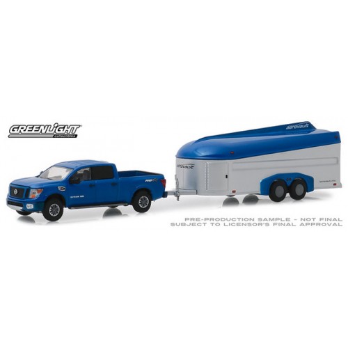 Greenlight Hitch and Tow Series 17 - 2018 Nissan Titan with Aerovault Trailer