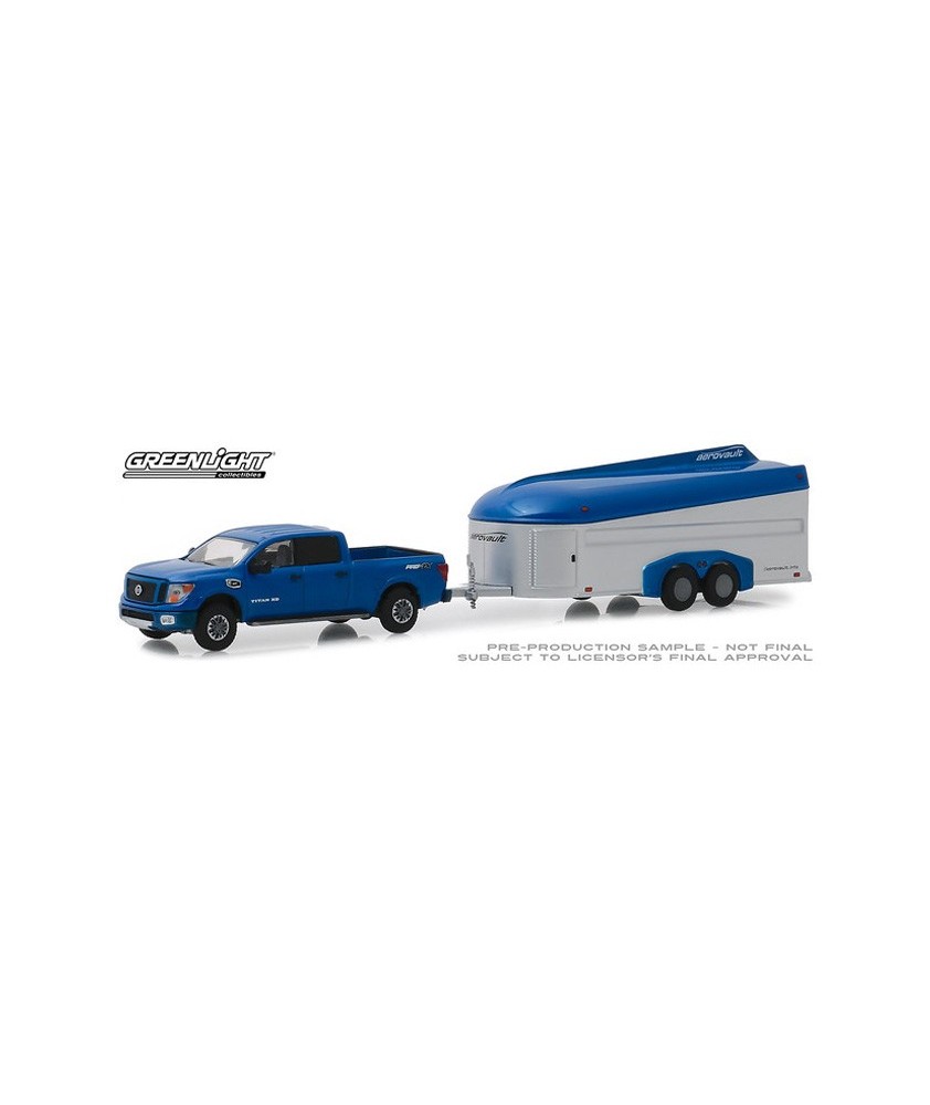 Greenlight Hitch and Tow Series 17 - 2018 Nissan Titan with Aerovault Trailer