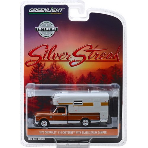 Greenlight Hobby Exclusive - 1970 Chevy C-10 with Silver Streak Camper