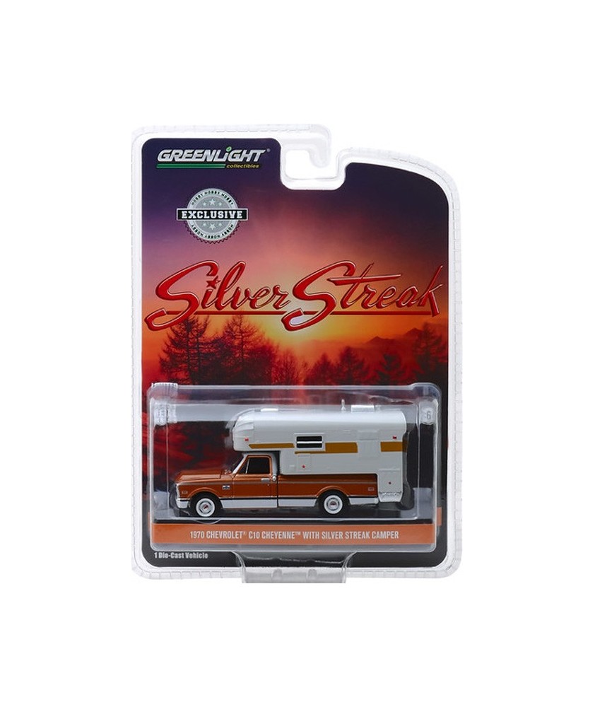 Greenlight Hobby Exclusive - 1970 Chevy C-10 with Silver Streak Camper
