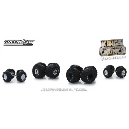 Greenlight Auto Body Shop Wheel and Tire Packs Series 1 - Kings of Crunch  Firestone