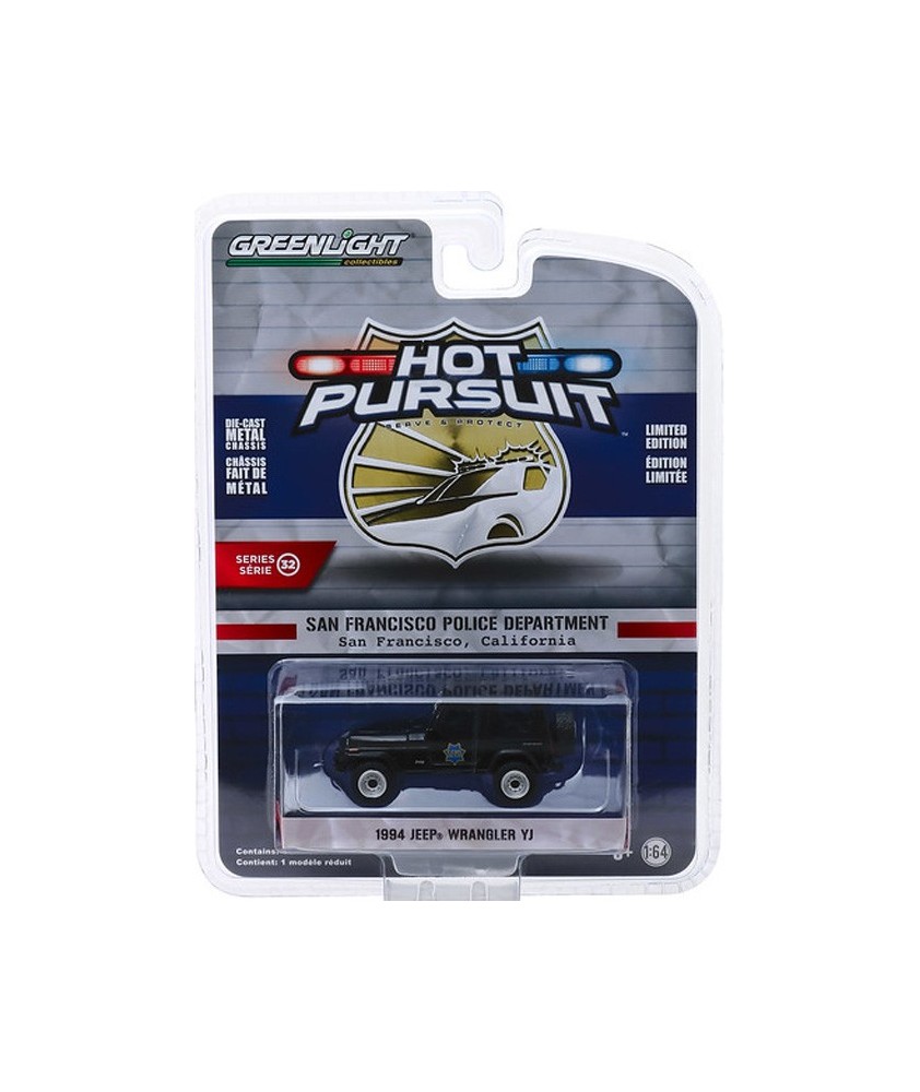 Modellino Greenlight Hot Pursuit 1:64 Jeep Cherokee NYPD 1997, Diecast Collezione