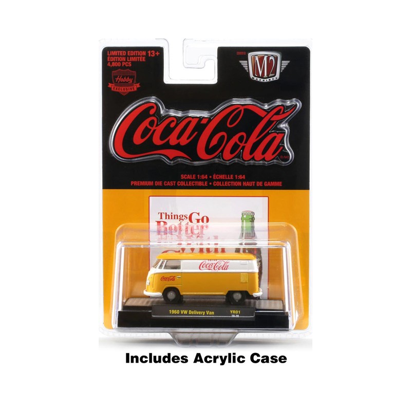 M2 Machines Coca-Cola Limited Edition 1960 VW Delivery Van 1:64 Scale YR01 18-28 Yellow/White Details Like NO Other Over 42 Parts 1 of 4800 