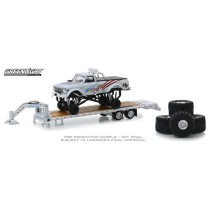 Greenlight Hobby Exclusive - 1970 Chevy K-10 Monster Truck on Gooseneck Trailer USA-1