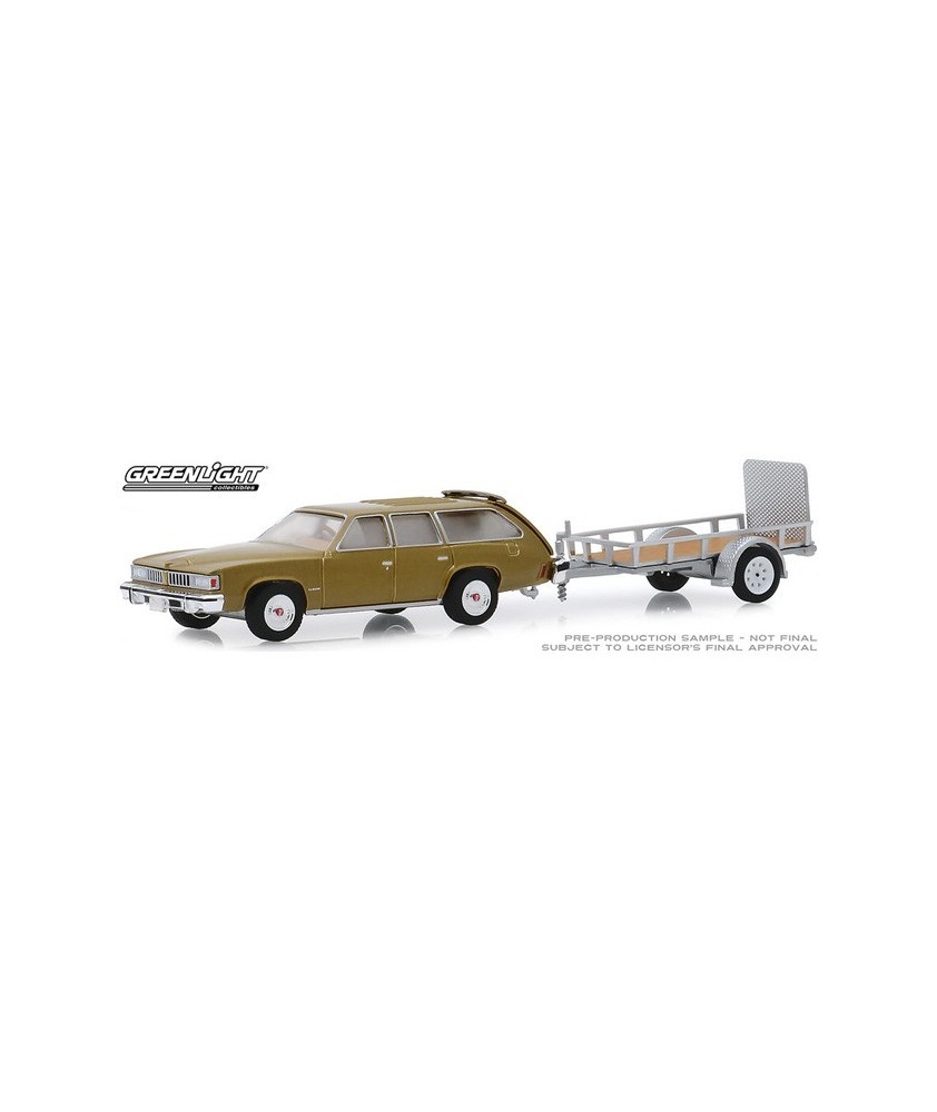 Greenlight Hitch and Tow Series 18 - 1977 Pontiac LeMans and Utility Trailer