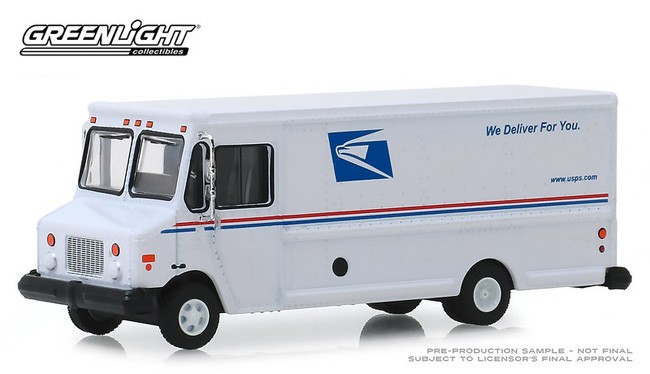 Silver CHASE Version Greenlight USPS Package Truck 1/64 Scale 