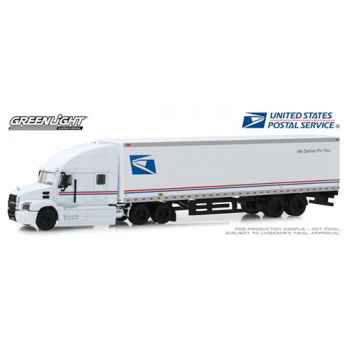 Greenlight Hobby Exclusive - 2019 Mack Anthem Tractor Trailer USPS