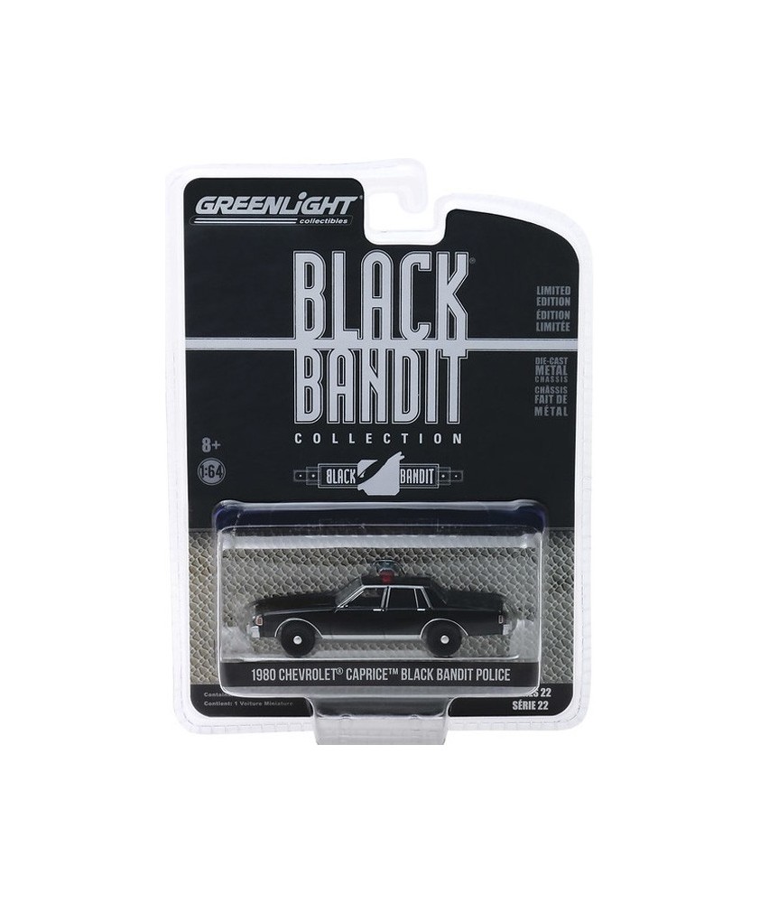 Greenlight Black Bandit Series 22 - 1980 Chevy Caprice Police Car