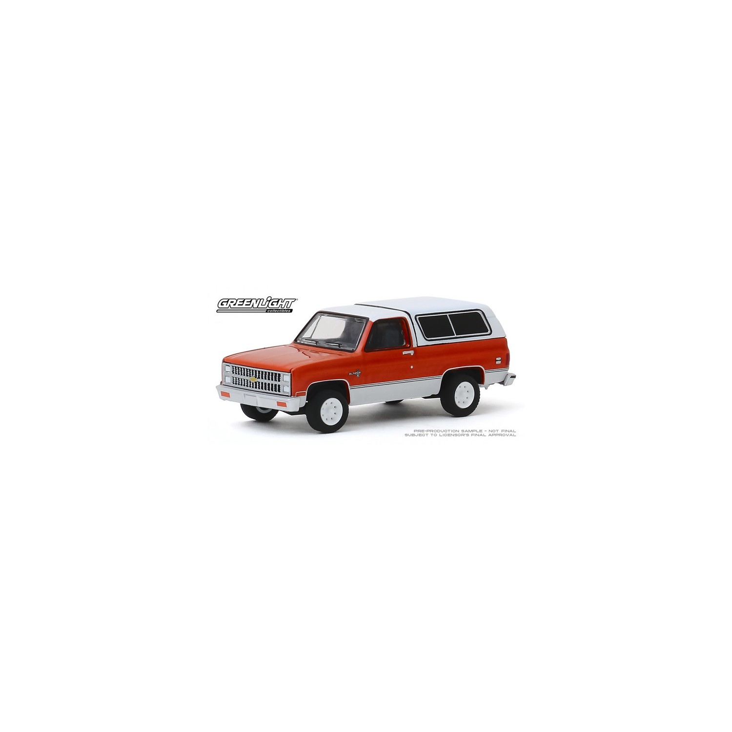 the 1981  Chevy K5 Blazer Pickup Truck in 1/64 scale Die cast by Green Light 
