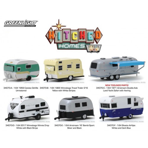 Greenlight Hitched Homes Series 7 - Six Trailer Set