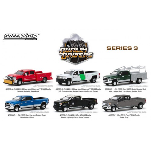 Greenlight Dually Drivers Series 3 - Six Truck Set