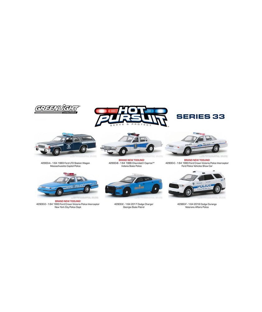 Greenlight Hot Pursuit Series 33 - Six Car Set