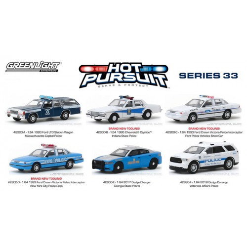 Greenlight Hot Pursuit Series 33 - Six Car Set