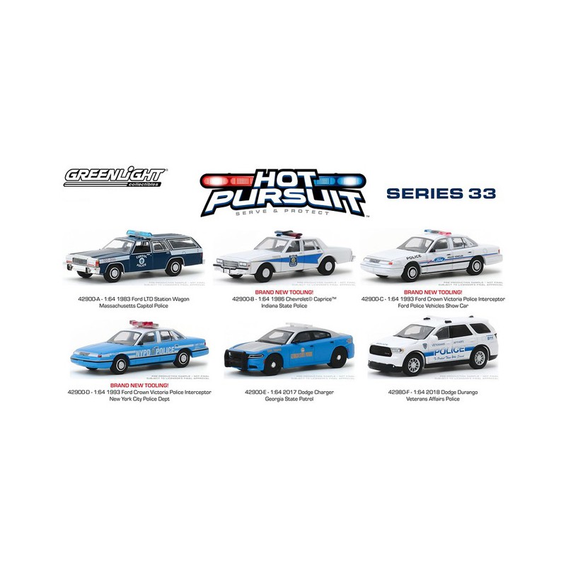 Greenlight1:64 Hot Pursuit Series 33-1993 Ford Crown VictoriaIN STOCK