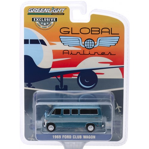 Greenlight Hobby Exclusive - 1969 Ford Club Wagon Global Airlines